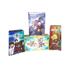 4-Piece Anime (New and Sealed) Bundle -- DVDs, Pencil Board, and Tshirts. (#1)